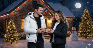 AI Cartoon Christmas Couple